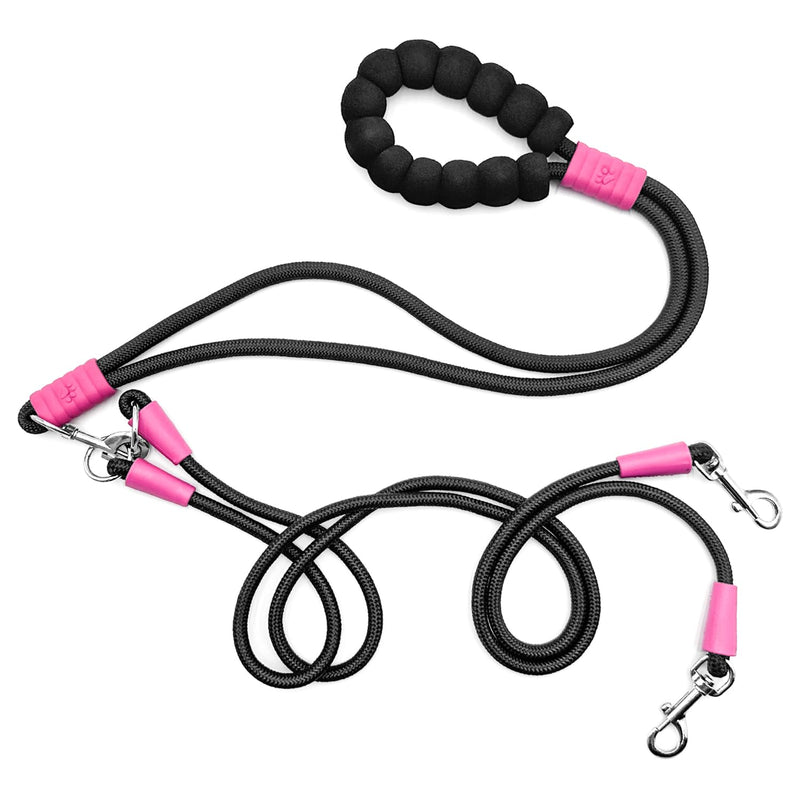 Hands Free Double Dog Leash, No Tangle Double Dog Leash, Adjustable Handles Fit Small, Medium and Large Dogs (Black) Black - BeesActive Australia