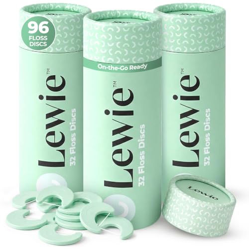 Lewie Dental Floss Discs - Portable Eco-Friendly System - 96ct 96 Count