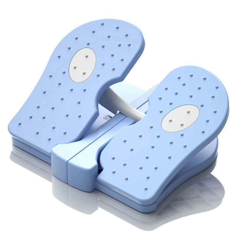 Compact Foot Stepper Machine, Quiet Folding Leg Workout Trainer, Anti Slip Mini Stepper Trainer, Reinforced Nylon Material, Lightweight Office Home Exercise Equipment, Convex One Size Light Blue