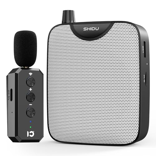 SHIDU 35W Voice Amplifier for Teachers Bluetooth Wireless Lavalier Mic Black
