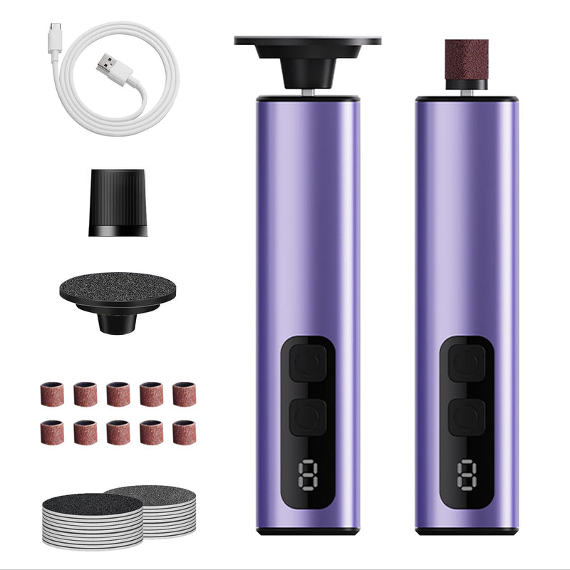 Electric Foot Callus Remover, 9-Speed Variable, Rechargeable Portable Callus Remove (Purple) Purple - BeesActive Australia