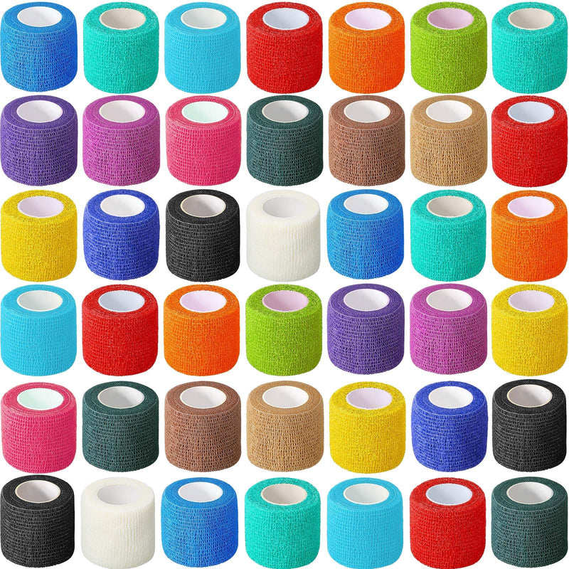 Treela 36 Pcs Self Adherent Bandage 2" X 5 Yard Wrap Breathable Cohesive Bandage Elastic Adhesive Tape for Stretch Athletic Sports Wrist Ankle(Colorful) Colorful - BeesActive Australia