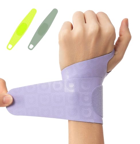 Adjustable Wrist Brace for Pain Relief, Carpal Tunnel & Tendonitis Support – Ergonomic Compression, Breathable & Anti-Slip Design, Fits Left & Right Hand, Ideal for Sports, Gaming & Office Use Purple One Size 1