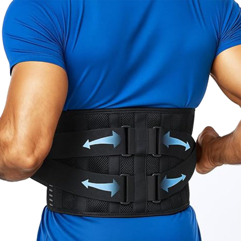 Back Brace for Lower Back Pain Relief, Adjustable Breathable Lumbar Support Belt for Men & Women, Ideal for Work & Everyday Use (Large (39-44.9")) Large (39-44.9") - BeesActive Australia