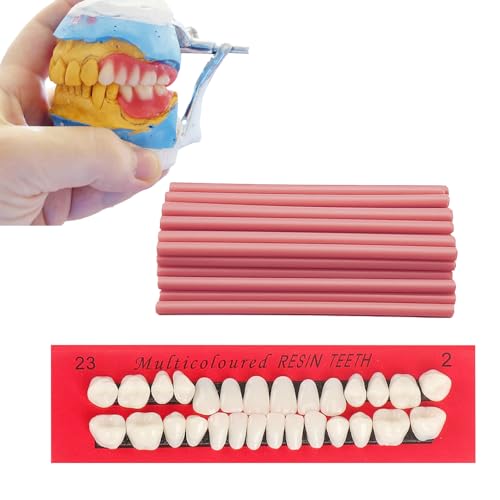 Dentures Fake Teeth DIY Kit Easy and Convenient DIY Fake Teeth Repair Missing Teeth or DIY Full Denture Kit Fake Teeth Top and Bottom Temporary Fake Teeth