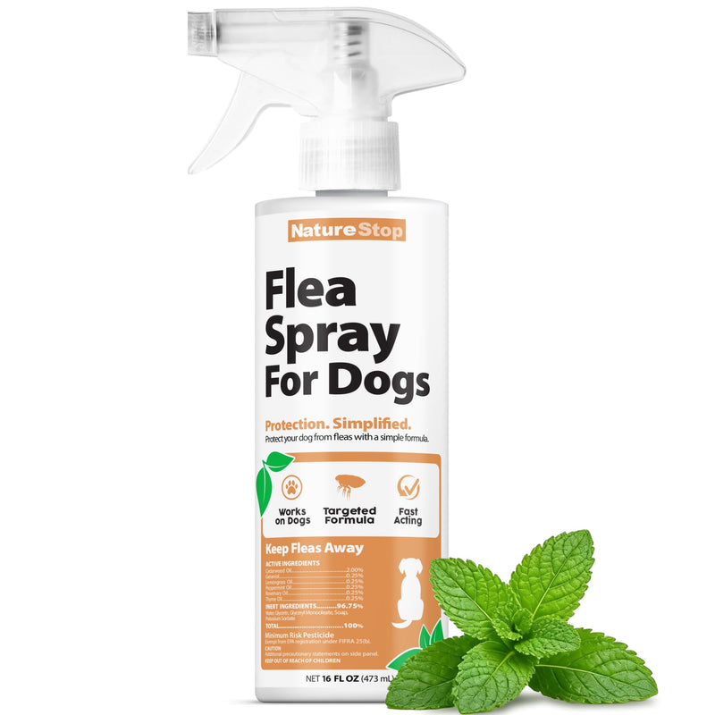 Flea Spray for Dogs – Indoor & Outdoor Flea Control Spray for Dogs, Pet Areas & Bedding