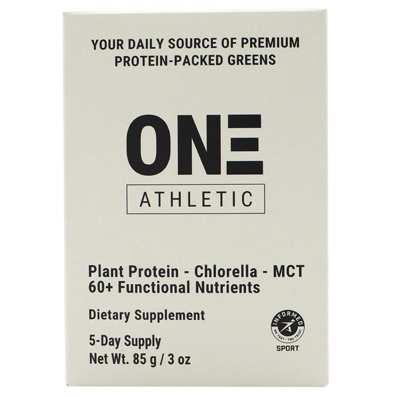 ON3 Athletic Daily Greens & Superfood Blend with Chlorella, 5 Servings | Daily Drink for Immunity Boost | Plant-Based, 60+ Nutrients, Vitamins, Probiotics Herbal 3 Ounce (Pack of 1)