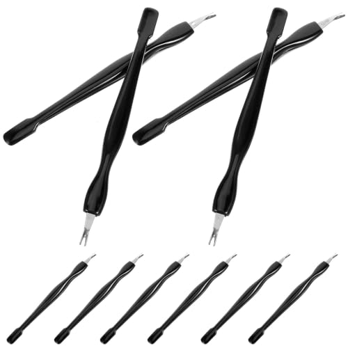 MERRYHAPY 10 pcs Stainless Steel Cuticle Pusher Nail Cuticle Remover Tool Dead Skin Remover Nail Pusher Tool for Cleaning Manicure Supplies Home and Salon Use