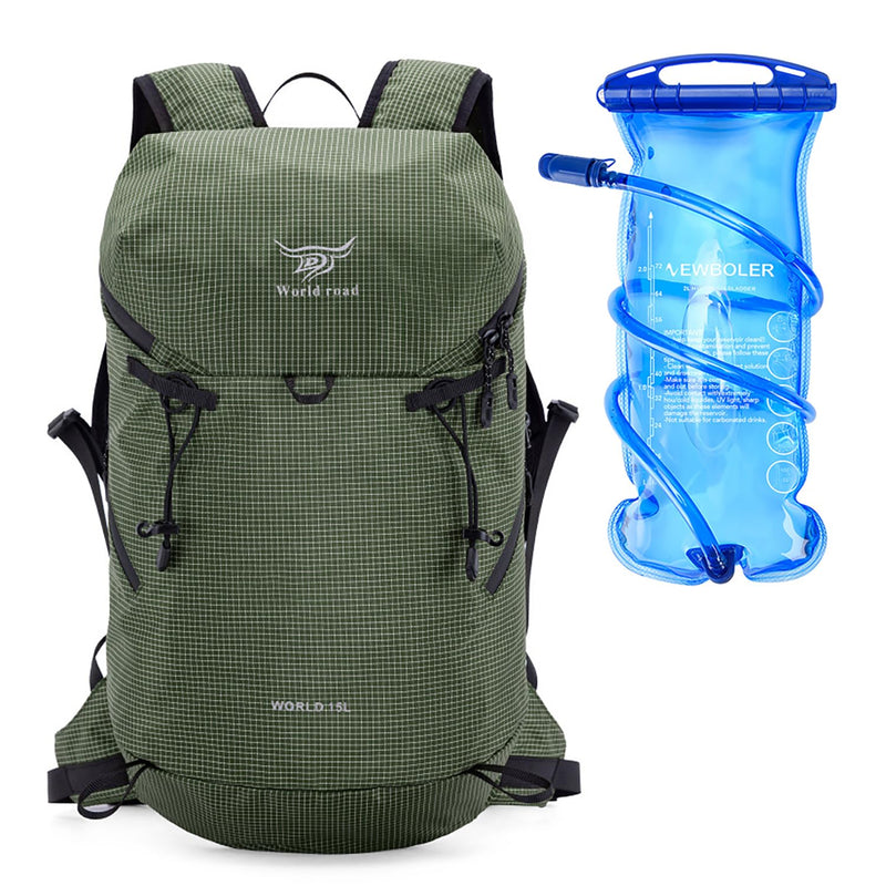 15L Hydration Backpack with 2L Water Bladder Water Backpack for Women, , Lightweight & Comfortable Running Vest for Running, Hiking, Cycling, Climbing, Camping, Biking,Rave Olive Green 15L