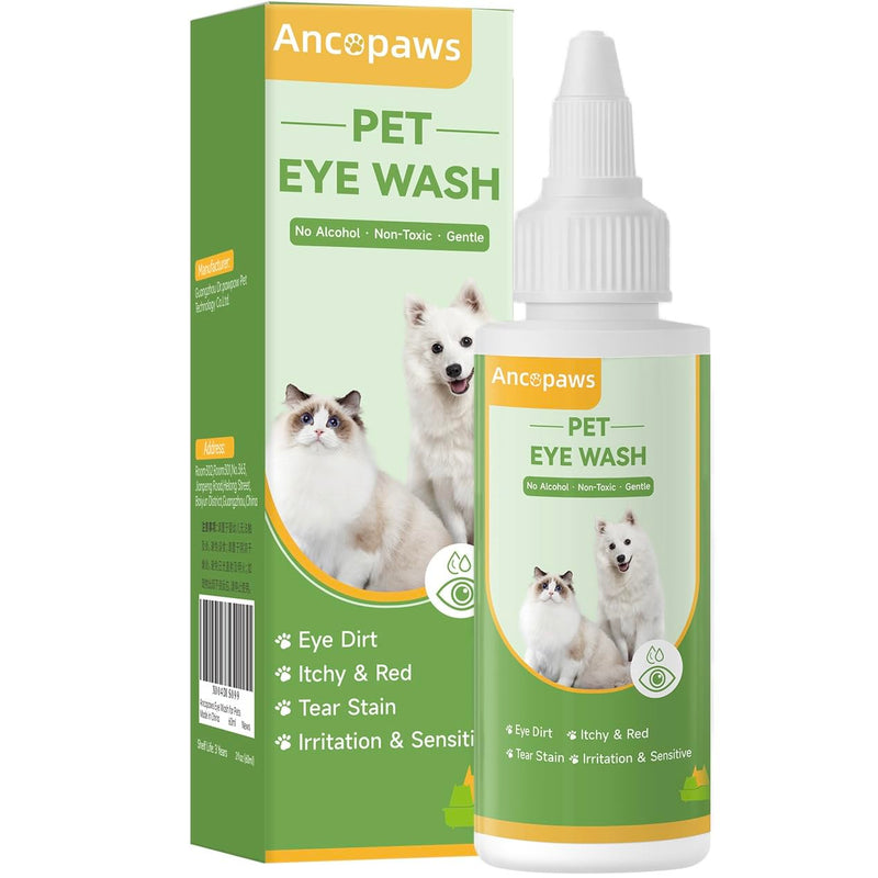 Dog Eye Drops: Eye Drops for Dogs & Cats - Pet Eye Wash to Soothe Allergy & Irritation, Relieve Dry & Pink Eyes - Pet Tear Stain Cleaner for Daily Cleansing 1