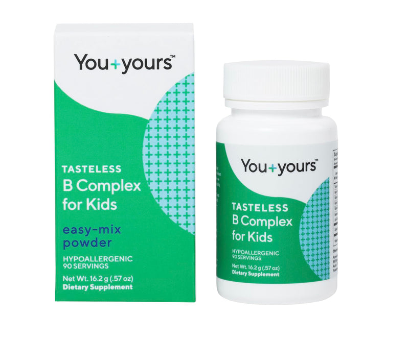 Tasteless B Complex for Kids + Toddlers- with Methylfolate and Methyl B12 | Unflavored Kids + Toddler B Complex Powder Supplement. Add to Beverages or Food. No Sweeteners, Flavors, or Preservatives.