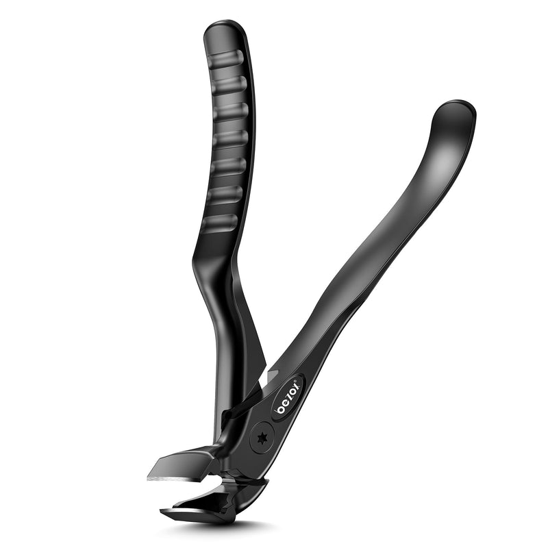 BEZOX Toenail Clippers for Seniors – Upgraded Long Handled Curved Head Toe Nail Clippers for Thick Nails for Elderly - Black Extra Large - BeesActive Australia