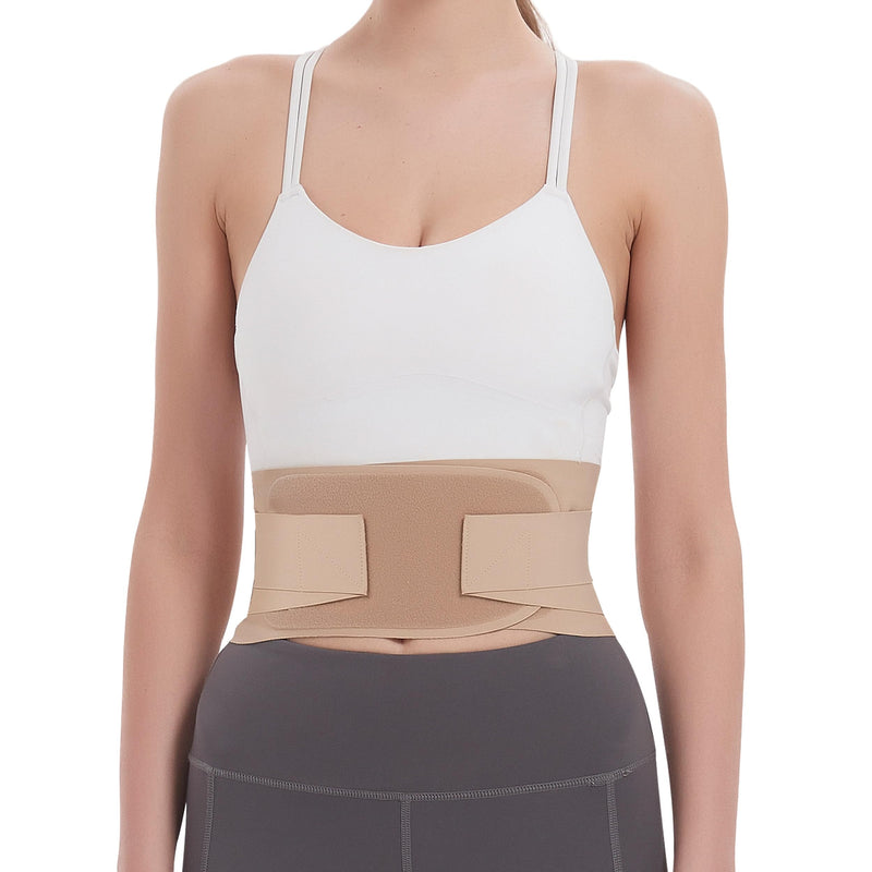 RANDY SUN Ultra Thin Back Brace, Lightweight Breathable for Women & Men, Invisible Lumbar Support Belt for Lower Back Pain Relief and Posture Correction Beige XL/XXL(Waist:36"-43") XL/XXL(Waist:36"-43")