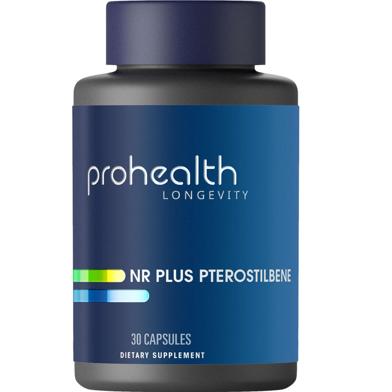 ProHealth Nicotinamide Riboside + Pterostilbene | 30 Capsules | NAD+ Support Plus Sirtuin Activation for Optimized Aging | USA Manufactured, Triple Lab-Tested