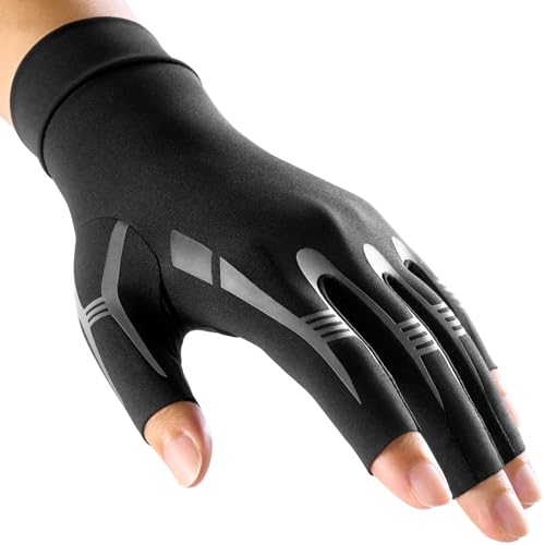 FREETOO All-Around Compression Arthritis Gloves for Women Men for Pain S-pair Matte Black