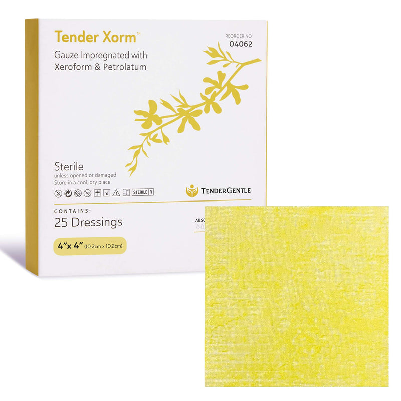 Xeroform Petrolatum Dressing 4x4-25 Sterile Petroleum Gauze Dressings - Mesh Occlusive Gauze Strip for Wound Care - Individually Wrapped, Absorbent, Non Adherent, and Latex Free - BeesActive Australia