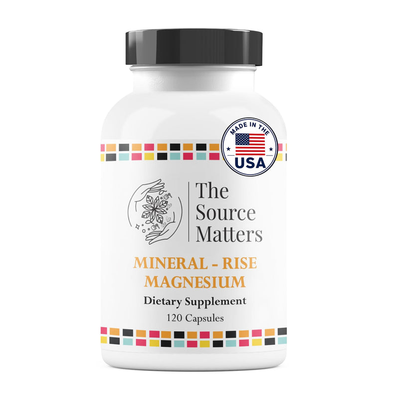 Mineral - Rise Magnesium High Bioavailability Magnesium for Cardiovascular Support, Energy, Muscle Relaxation & Stress Relief (120 Capsules) Multi-Rise Magnesium