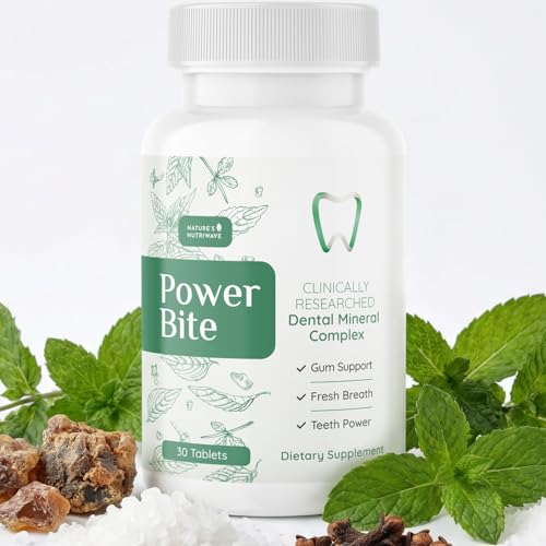 PowerBite – Calcium, Xylitol, Myrrh & Clove Tabs – 30 Ct, 1 Month Supply 30 Count (Pack of 1)