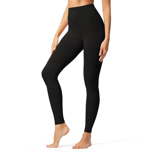 Bropite Compression Pantyhose, 20-30 mmHg High Waist Tights for Women Black X-Large