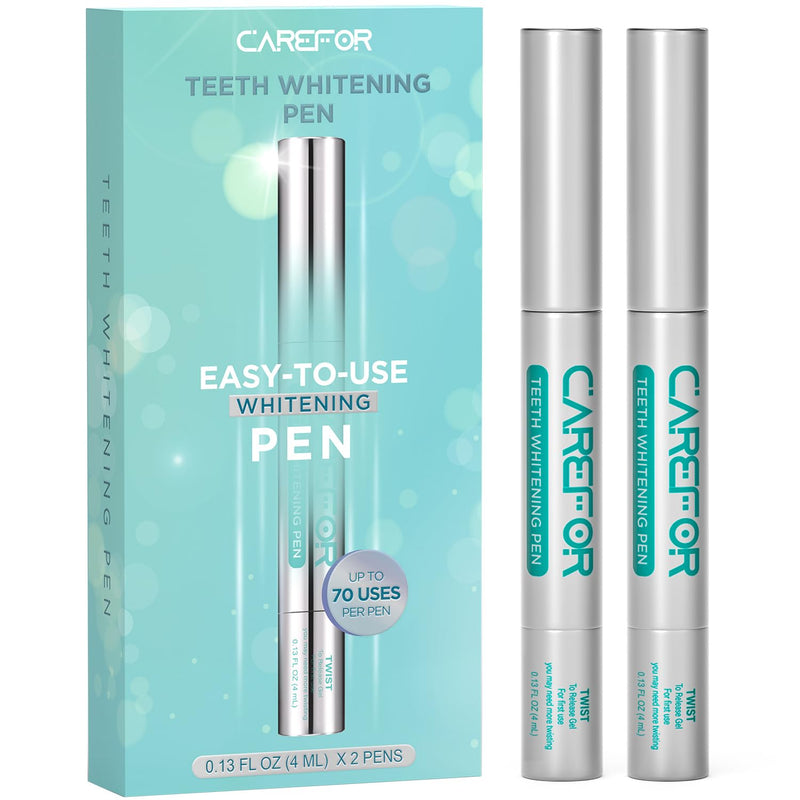 Teeth Whitening Pen 2 Pack (8ml) Fast-Acting Whitening Gel with Brush Applicator ‚Äì Portable Travel Kit for Professional Stain Removal & Brighter Smile - BeesActive Australia