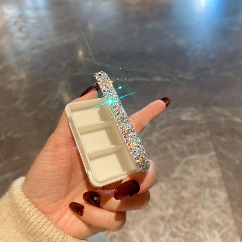 Daily Vitamin Organizer, Portable Pill Case Travel Medicine Boxes Containers Bottle,Small Pill Holder Carrier for Purse,Cute Medication Dispenser Aids