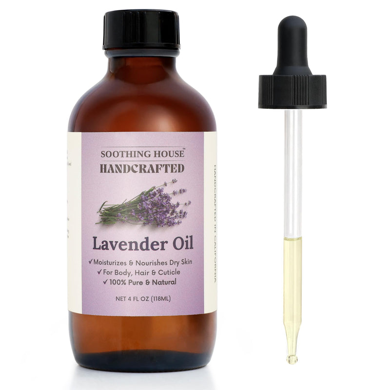 Lavender After Shower Body Oil - All-Natural Body Oil & Skin Moisturizer for Dry Skin with Sweet Almond, Jojoba, Fractuionated Coconut, Lavender & Vitamin E Oil - 4 oz