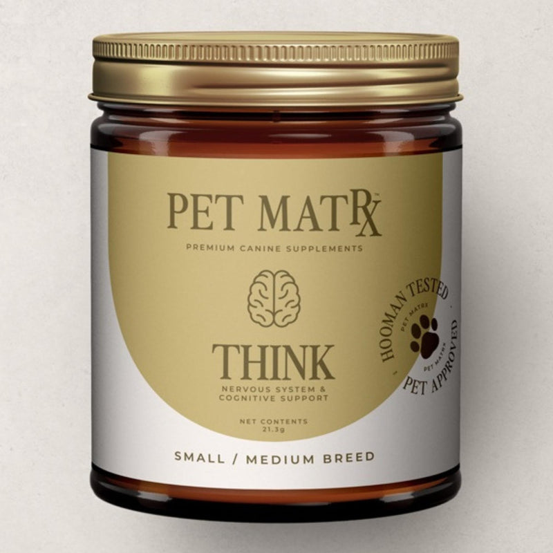 Think Cognitive and Calming Supplement with Collagen and Magnesium - Supports Nervous System Against Stress, Behavioral Challenges, and Cognitive Issues Small/Medium Breeds