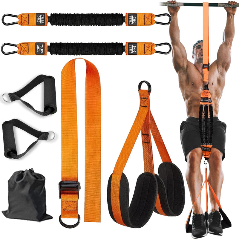 Heavy-Duty Pull up Workout Band, 2025 Ultra Pull up Assistance Bands Set, Adjustable Weight/Size with Fabric Feet/Knee Rest, Home Gym Workout, Strength Training Band, 150/225/300lb (A-150 lbs)