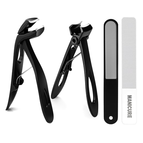 Heavy Duty Toenail Clippers for Thick Toenails - Ergonomically Designed for Seniors & Diabetics with Easy-Grip Handle, Professional Grade Toenail Clipper for Elderly Men Women