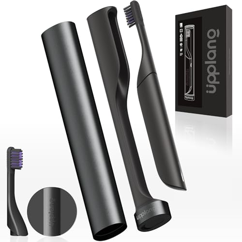 Electric Toothbrush, Portable Travel Sonic Toothbrush with Protective Case USB-C Rechargeable, Neutral Comfort Bristles, Waterproof, Smart Timer, Compact for Daily Use (Slate Gray) Slate Gray