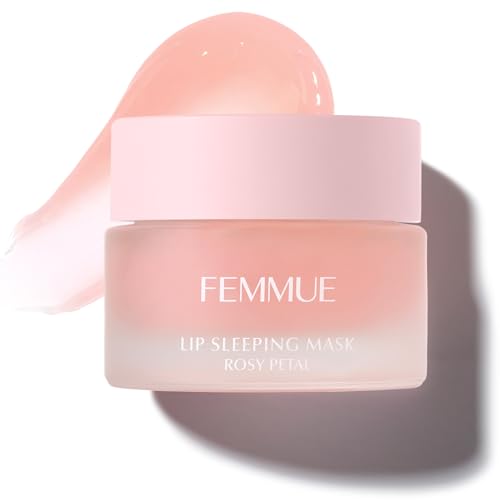 FEMMUE Lip Sleeping Mask (Rosy Petal) | Hydrating Balm to Soften Dry, Chapped Lips | Overnight Moisturizing Treatment With Vitamin E | Korean Beauty Skincare Rosy Petal