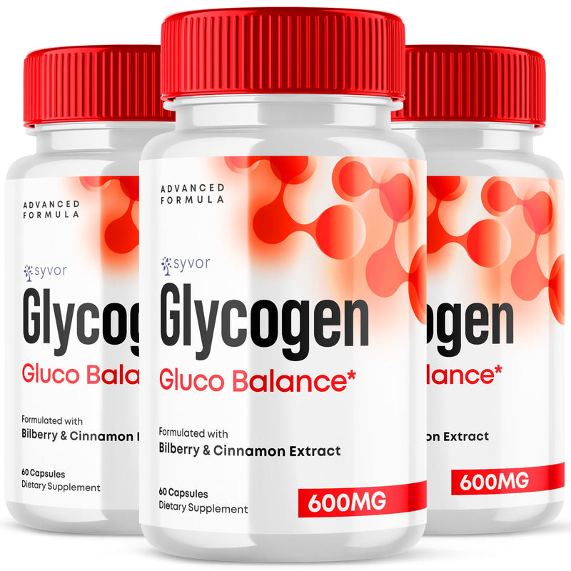 (3 Pack) Glycogen Balance Capsules, Supplement Formula Pills (180 Capsules)