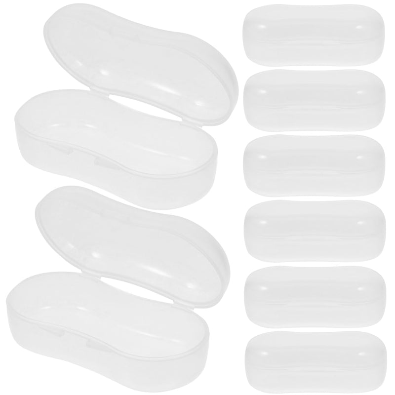 HEALLILY 20Pcs Dog Finger Toothbrush Storage Box Portable Transparent Case Compact Pet Dental Care Organizer Easy Carry for Travel and Home