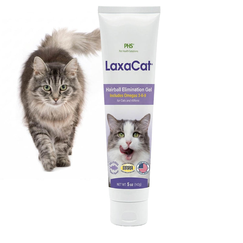 Hairball Gel for Cats - Gentle Hairball Remedy & Feline Digestive Support-Cat Hairball Paste for Constipation Relief, Hairball Control & Furball Treatment-Malt-Flavored Cat Laxative Gel, 5 oz