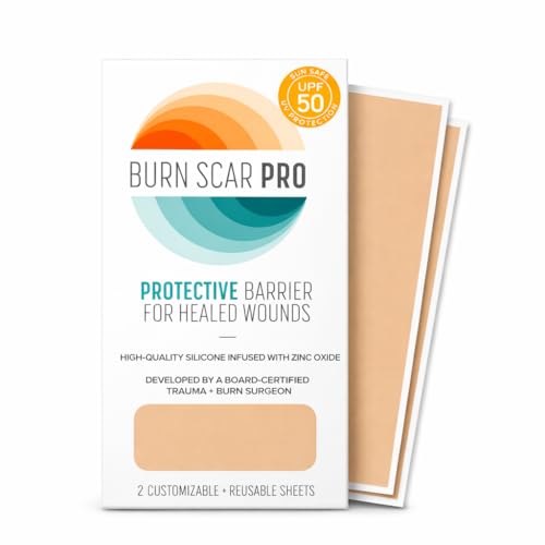 Burn Scar Pro™ Silicone Scar Sheets with UV Protection (2 Sheets)