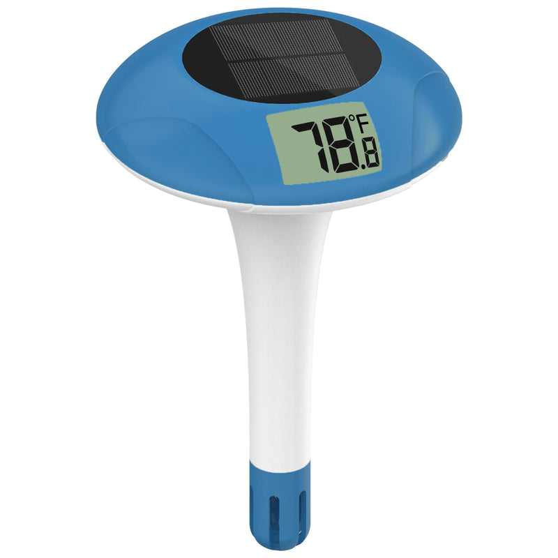 Digital Pool Thermometer Floating Easy Read –Solar Powered Floating Digital Temperature Gauge for Accurate Testing, Big LCD Screen for Easy Reading, °C/°F Display, IPX-8 Waterproof (Navy Blue) Navy Blue - BeesActive Australia
