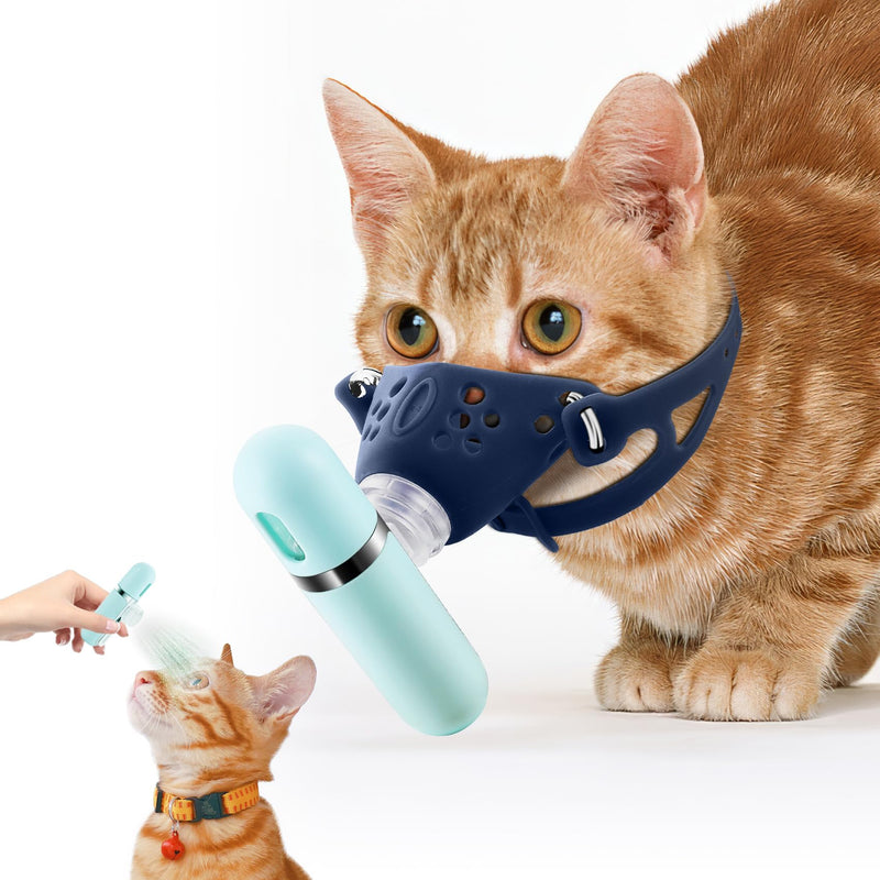 Cat Nebulizer, Pet Low Noise Nebulizer, Portable Handheld Nebulizer of Mist with Mask, Cat Inhaler for Travel or Home Daily Use for Breathing Problems, Used at Home, Outdoor Use (S) - BeesActive Australia
