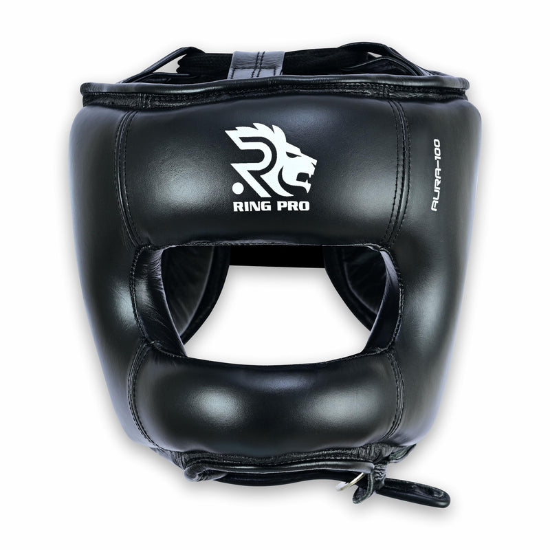 Boxing Headgear for Men and Women Leather Sparring Head Gear for Boxing MMA Muay Thai Kickboxing and Martial Arts Training Black Medium - BeesActive Australia