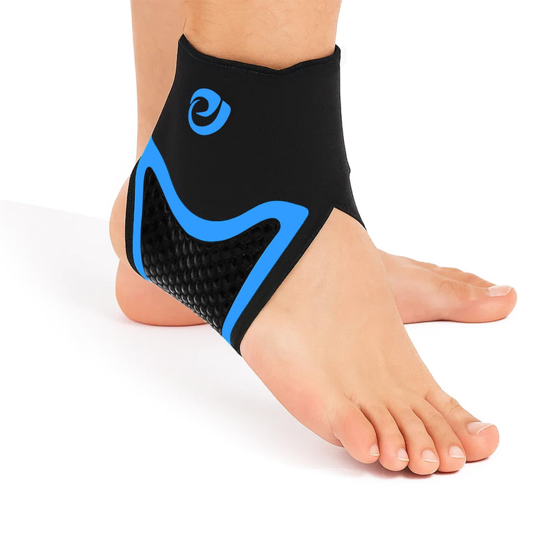 Nvorliy AquaSkin Pro Ankle Brace, Quick-Dry & Chlorine-Resistant Ankle Sleeve for Swimming, Surfing, Diving, Paddle Boarding & Aquatic Recovery–Ultra-Thin Support for Men & Women (Left, L) Large Left - BeesActive Australia