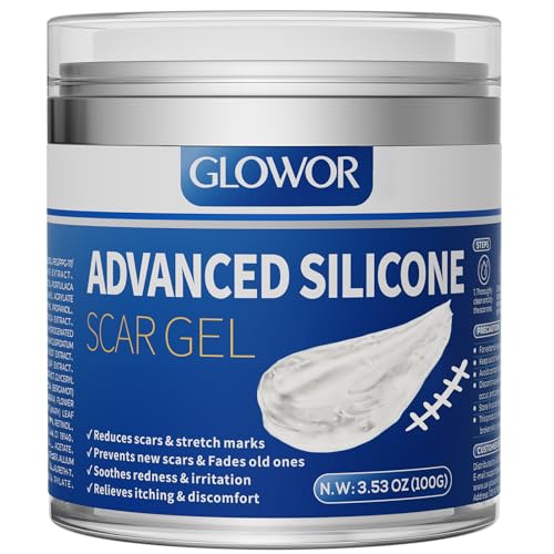 Advanced Silicone Scar Gel for Face & Body – Silicone Scar Cream for Old & New Scars, Reduces Appearance of Scars from Acne, Surgery, Burns, Injuries, C-Sections & More – 3.53 oz (100g) 3.53 Ounce