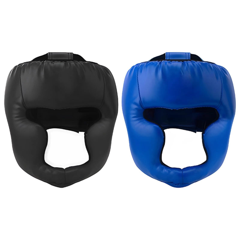2 Pcs Boxing Headgear, Training Boxing Headgear for Men, Adjustable Size, Ideal for Kickboxing, MMA, Taekwondo, Blue and Black