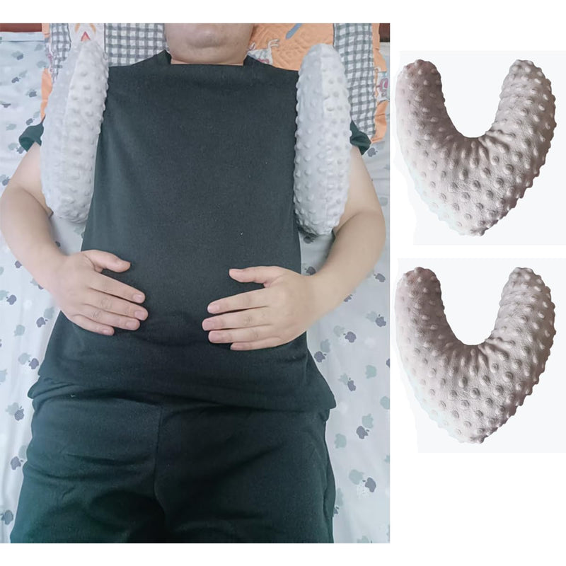 2Pcs Under Arm Support Pillow Mastectomy Pillow Postoperative Nursing Pit Pillow Used For Long-Term Bed Rest To Maintain Axillary Dryness Ventilation Breathability Post Mastectomy Must Haves(Grey) - BeesActive Australia