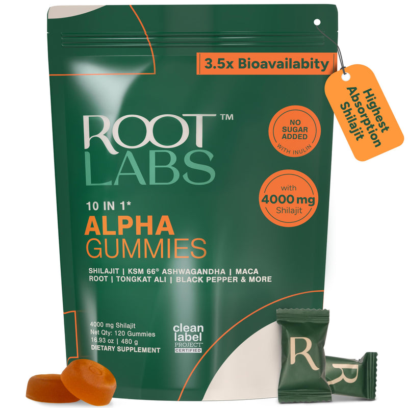 10-in-1 Alpha Shilajit Gummies | 4000 mg Pure Himalayan Shilajit, Tongkat Ali, Maca Root, 75% Fulvic Acid | ShilAbsorb Bioavailability Tech | Sugar-Free Vegan, 85+ Trace Minerals | 120 Pack 120 Count (Pack of 1) - BeesActive Australia