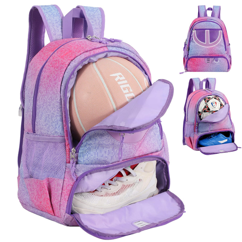 Basketball Bag Backpack for Men Women with Ball & Shoes Compartment 30L Capacity Lightweight Breathable Boys Girls Soccer Ball Bag Backpack Fit Volleyball Football Sports Travel School Gym TK8mosaic - BeesActive Australia
