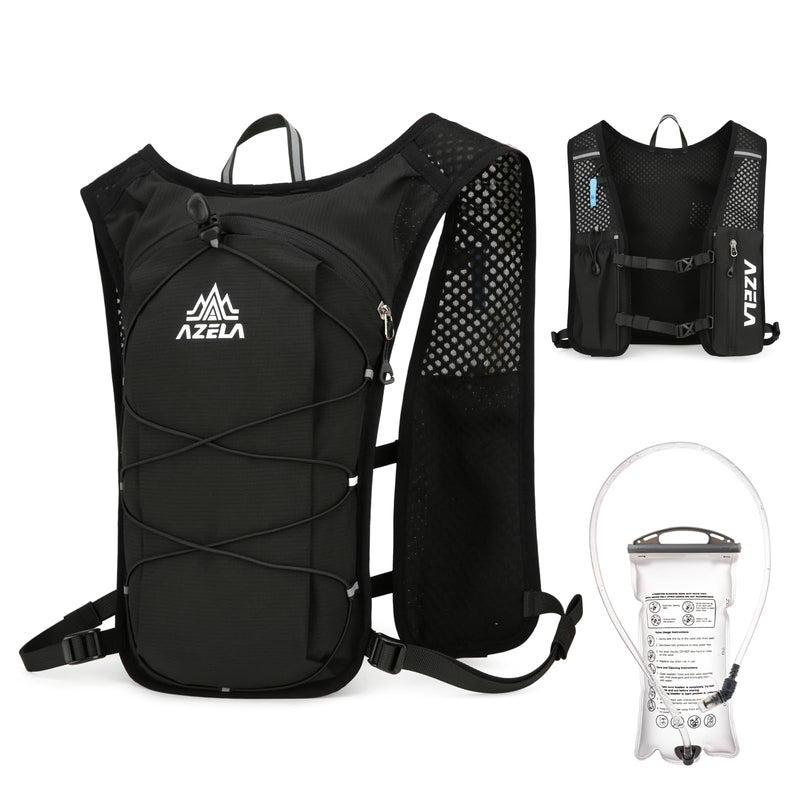TRIWONDER Hydration Backpack Lightweight Water Pack for Men Women Hydration Pack for Cycling, Running, Hiking and Biking 01 Black - with 1.5L Water Bladder - BeesActive Australia