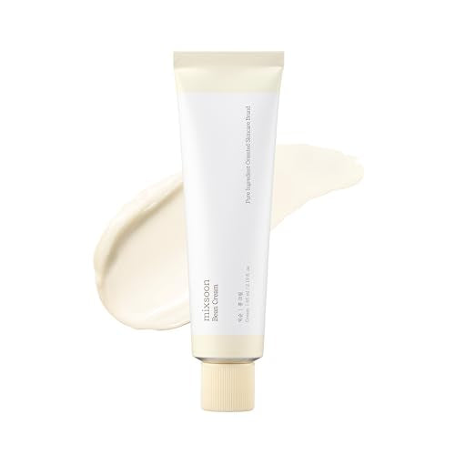 mixsoon Bean Cream-Deep Moisturizer Face Cream, Hydrating and Smoothing for Face, Fermented Soybean Extract, Lightweight Non-Sticky Finish 65ml / 2.19 fl.oz. Korean Glass Skin Care 2.19 Fl Oz (Pack of 1)
