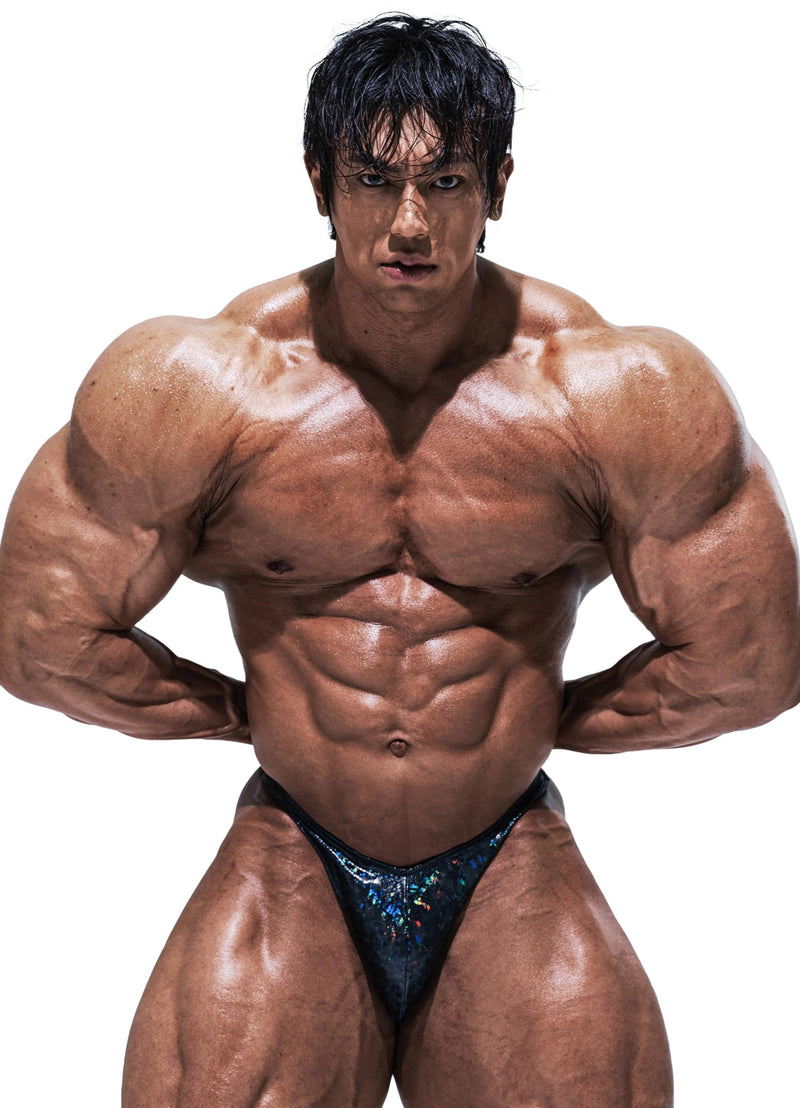 FIED Bodybuilding Posing Trunks – Handmade in Korea, Competition-Ready - HOLOGRAM Titanium-black X-Large - BeesActive Australia