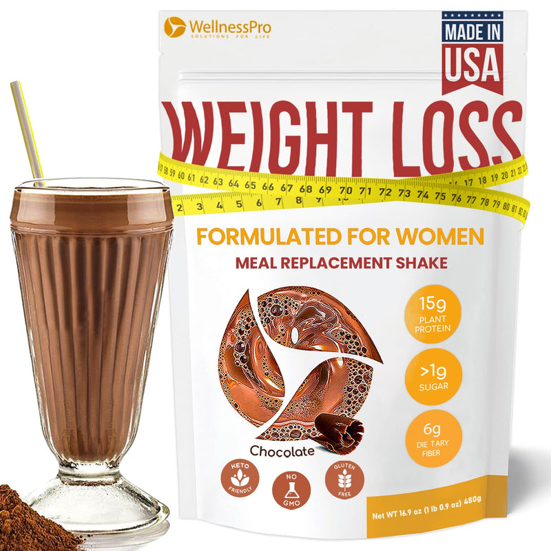 Meal Replacement Shake for Women with Chocolate Flavor, Keto Friendly, Kosher Protein Powder, Probiotics for Easy Digestion, Made in USA, 16,9 Oz - BeesActive Australia