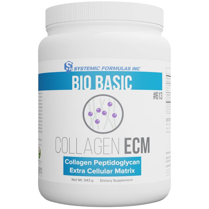 VitaBoost Systemic Formulas Collagen ECM #613, Bio Basic Collagen Powder Promotes Hair, Nail, Skin, Collagen Supplement and Keychain Pill Holder Vanilla 1.88 Pound (Pack of 1)