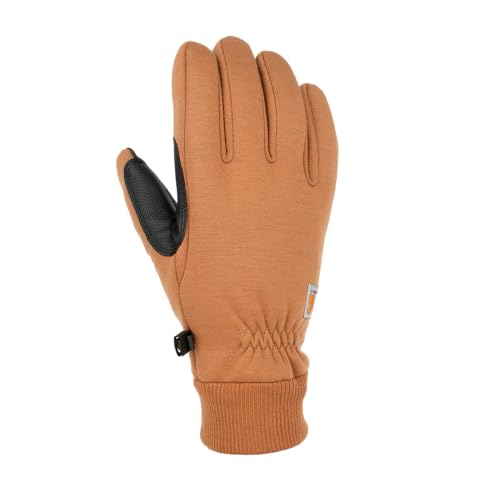 Carhartt Men's Wind Fighter Thermal-Lined Fleece Touch-Sensitive Knit Cuff Glove X-Large Brown